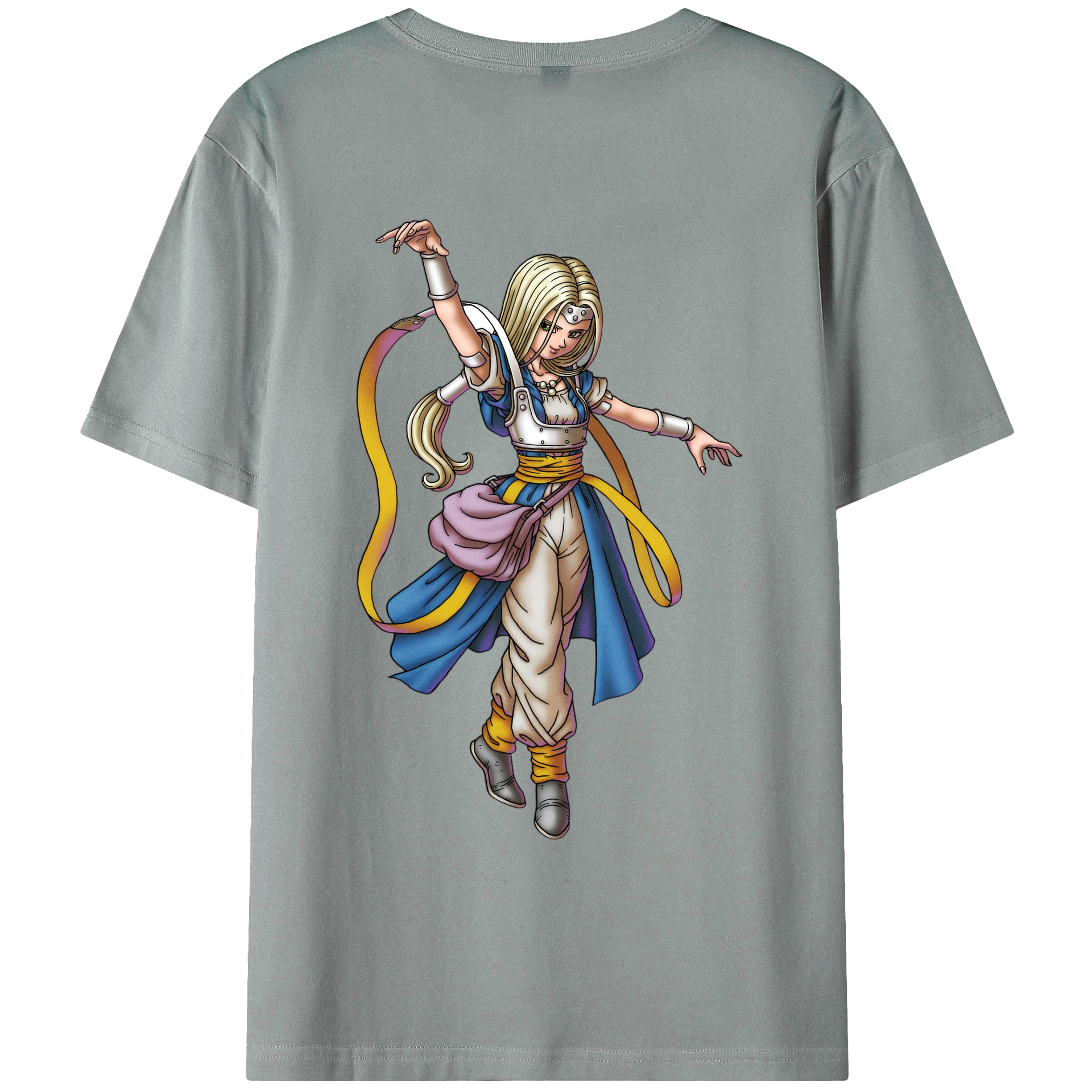 （画像用） ドラゴンクエスト Doragon Kuesuto Dragon Quest 綿100％ メンズ半袖Tシャツ（バックプリント） 通気性